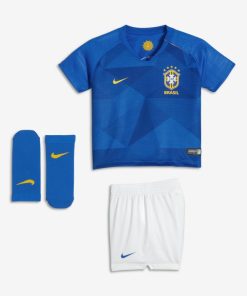 Brasilien Away-fodboldsæt til babyer - Blå