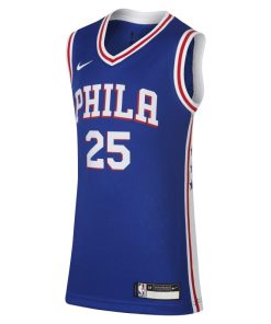 Icon Edition Swingman Jersey (Philadelphia 76ers) Nike NBA-trøje til store børn - Blå