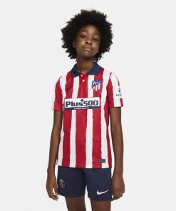 Atlético de Madrid 2020/21 Stadium Home-fodboldtrøje til større børn - Rød