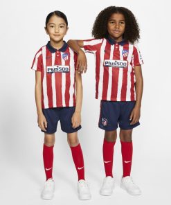 Atlético de Madrid 2020/21 Home-fodboldsæt til mindre børn - Rød
