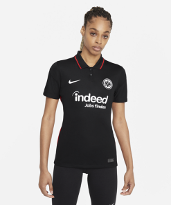 Eintracht Frankfurt 2021/22 Stadium Home-fodboldtrøje til kvinder - Sort