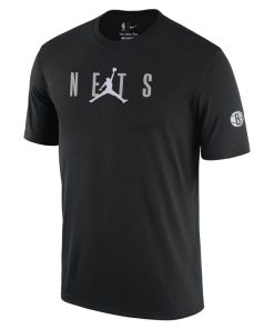 Brooklyn Nets Courtside Jordan NBA-T-shirt til mænd - Sort