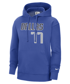Dallas Mavericks Essential-Nike NBA-pullover-hættetrøje i fleece til mænd - Blå