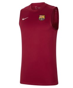 Ærmeløs FC Barcelona Strike-fodboldtrøje til mænd - Rød