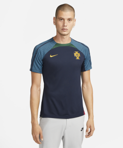 Kortærmet Portugal Strike Nike Dri-FIT-fodboldtrøje til mænd - Blå
