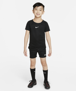 Maskinstrikket Nike Dri-FIT Academy Pro-fodboldtræningssæt til mindre børn - Sort