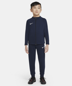 Maskinstrikket Nike Dri-FIT Academy Pro-fodboldtracksuit til mindre børn - Blå