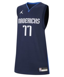 Dallas Mavericks Statement Edition-Jordan NBA-Swingman-trøje til store børn - Blå