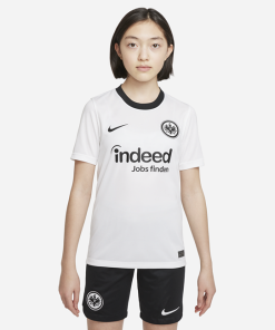 Kortærmet Eintracht Frankfurt 2022/23 Home Nike Dri-FIT-fodboldtrøje til større børn - Hvid