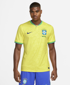 Brasilien 2022/23 Stadium Home Nike Dri-FIT-fodboldtrøje til mænd - Gul