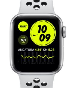 Apple Watch Nike Series 6 (GPS) med Nike Sportsrem 40 mm urkasse i sølvfarvet aluminium - Grå