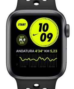 Apple Watch Nike Series 6 (GPS + Cellular) med Nike Sportsrem 44 mm urkasse i Space Gray-aluminium - Sort