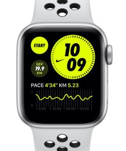 Apple Watch Nike SE (GPS + Cellular) med Nike Sportsrem 40 mm urkasse i Silver-aluminium - Grå