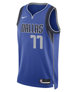 Dallas Mavericks Icon Edition 2022/23 Nike Dri-FIT NBA Swingman-trøje - Blå
