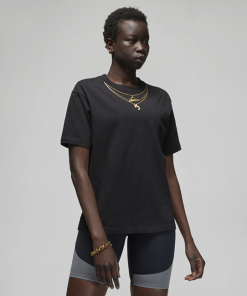 Jordan (Her)itage Gold Chain-T-shirt til kvinder - Sort
