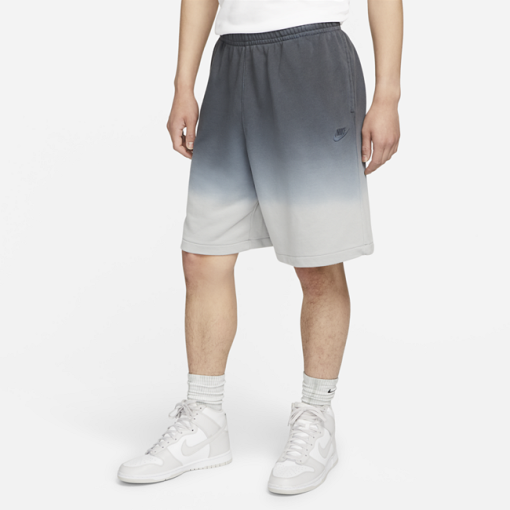 Dip-dyed Nike Club+-shorts i french terry til mænd - Grå