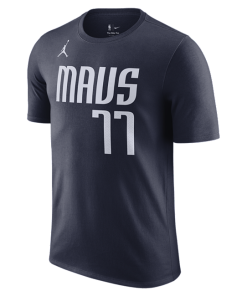 Dallas Mavericks Statement Edition Jordan NBA-T-shirt til mænd - Blå