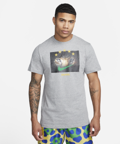 Brasilien-T-shirt med grafik til mænd - Grå
